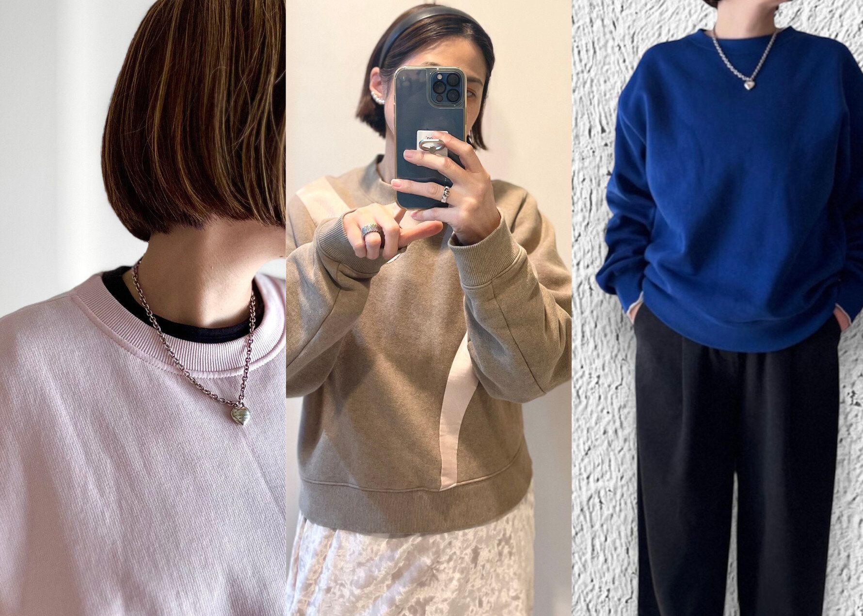 冬太りして見えない！40代が細見えする「体形カバースウェット」コーデ術