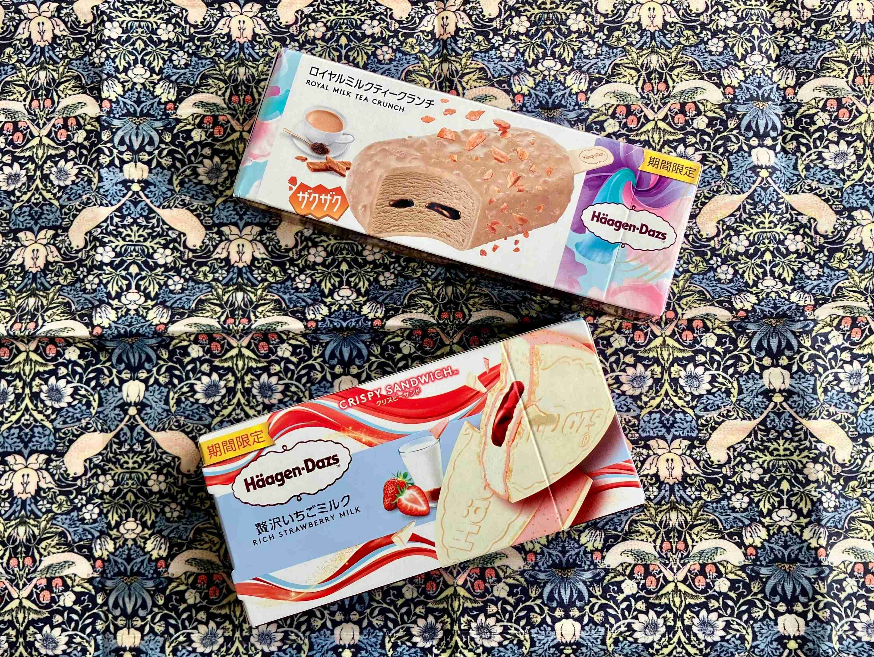 【ハーゲンダッツ新作】売り切れ前にスーパーへ！「贅沢いちごミルク」＆「ロイヤルミルクティークランチ」が期間限定で登場