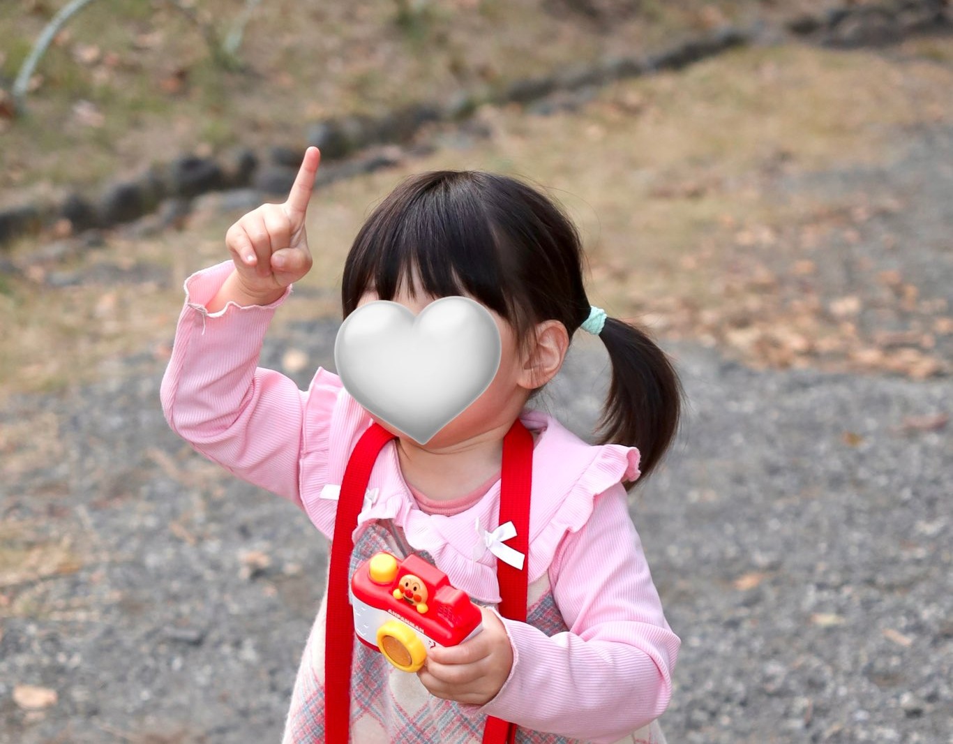 キッズカメラで写真を撮る姿がママの撮影スタイルに酷似！全力で写真を撮る姿に注目