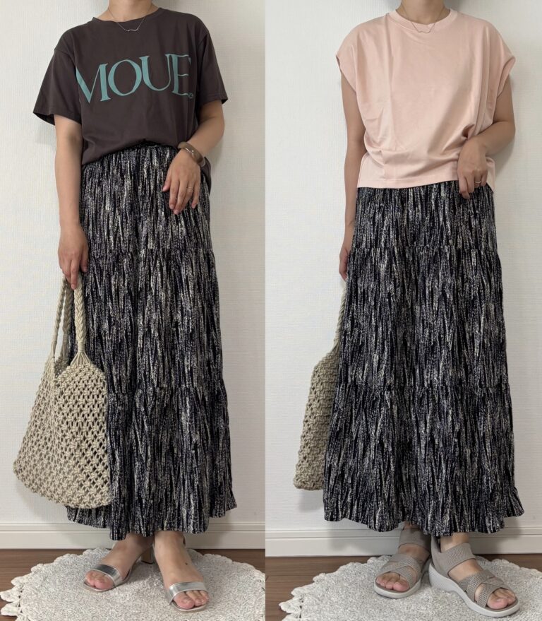 【しまむら】1639円で体型カバーも！大人女子でも甘くなりすぎない優秀ニュアンス柄スカート
