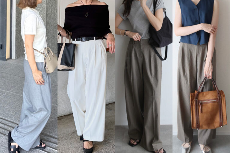 【ユニクロ】タックワイドパンツの次なるブーム？！話題沸騰中の“新作パンツ”どこが違うの？に答えます！